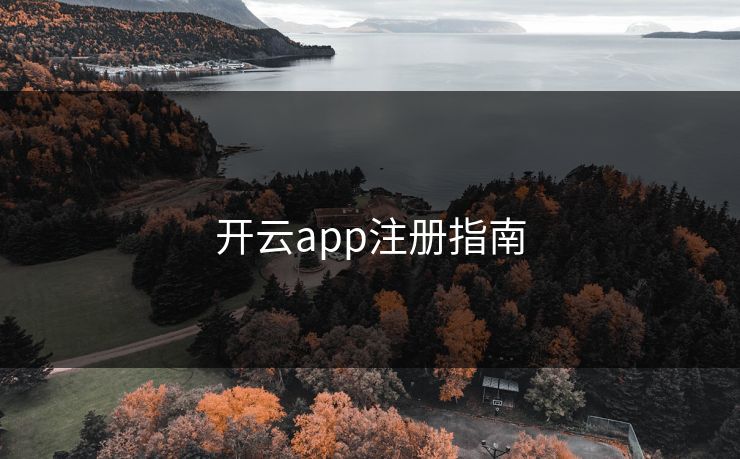 开云app注册指南 开云app注册指南